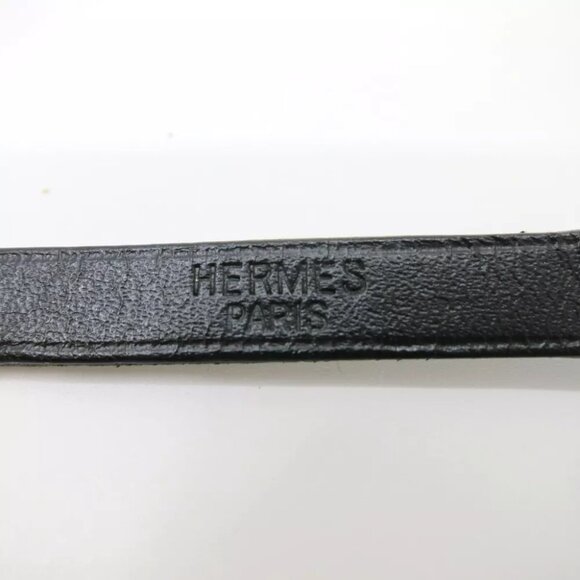 Authentic HERMES Api 3 Bracelet E in Square Black Leather - Picture 7 of 12